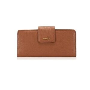 BNWT Fossil Brown Leather clutch Wallet